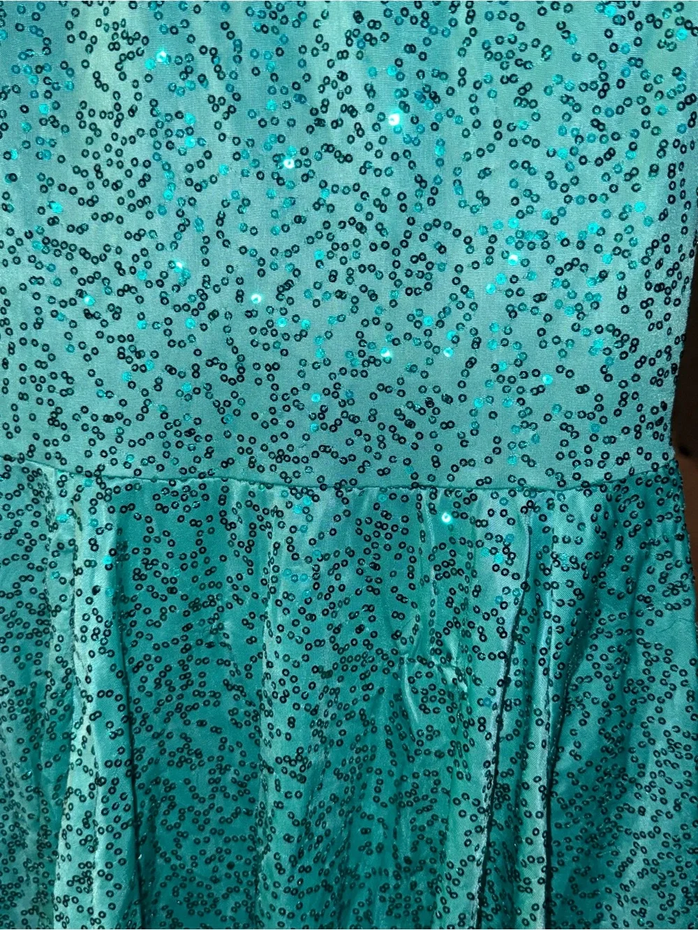 Weissman Small Adult Teal Sequin Dance Costume